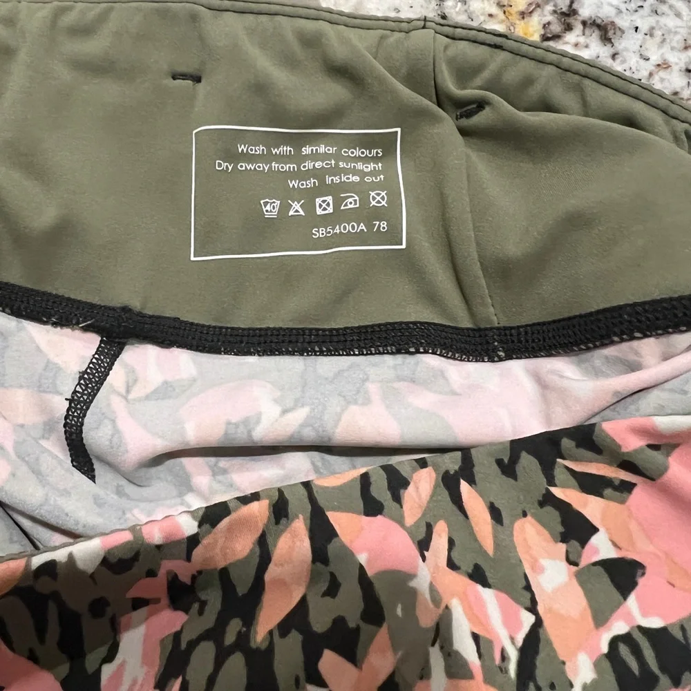 Sweaty Betty Power 7/8 Length leggings Green floral Size L - Picture 5 of 8